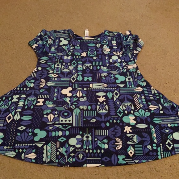 Lula-Roe Disney Minnie Mouse Flare Short-Sleeve Blouse-Size Xs - Picture 3 of 3